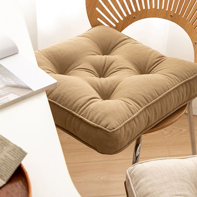 Japanese Simple Cotton And Linen Cushion Thickened And Anti-skid