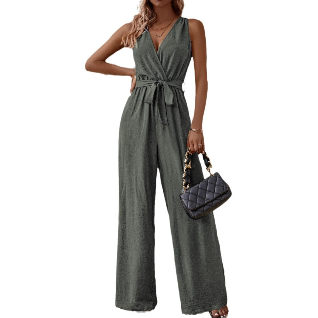High-Waisted Sleeveless Jumpsuit