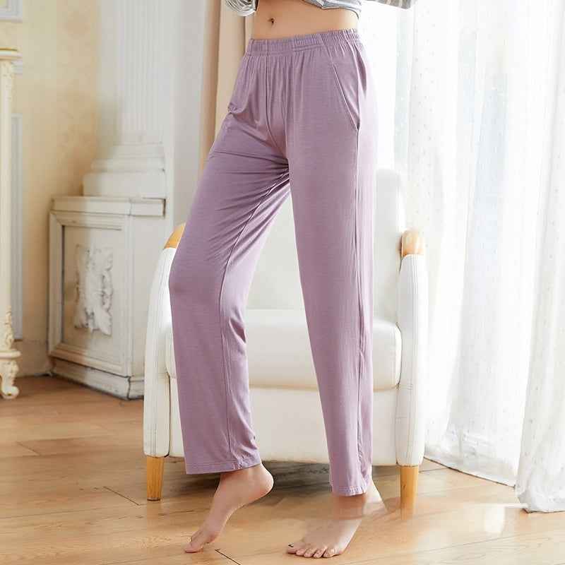 Loose Large Size Pants With Pockets Home Pants, Breathable