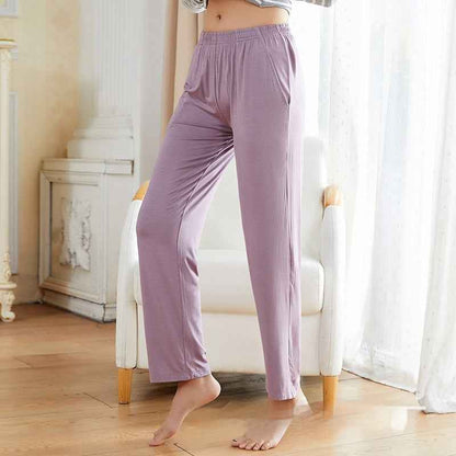 Loose Large Size Pants With Pockets Home Pants, Breathable