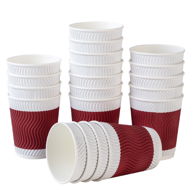 Insulated Double-Layer Coffee Cups - Heat-Resistant Disposable Cups