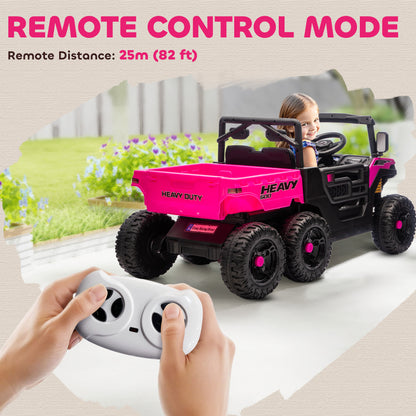 24V 4WD Kids Ride On Car with 6 Wheels