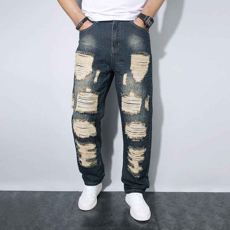 Men's Straight Wrinkle-resistant Loose Casual Jeans