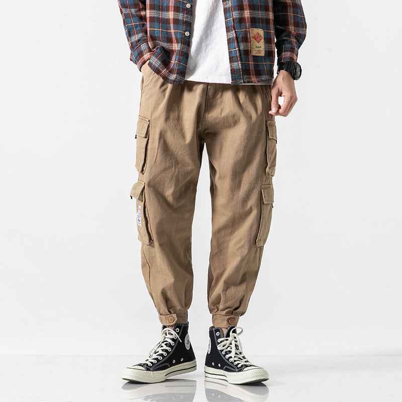 Workwear Men's Japanese Casual Tapered Military Pants