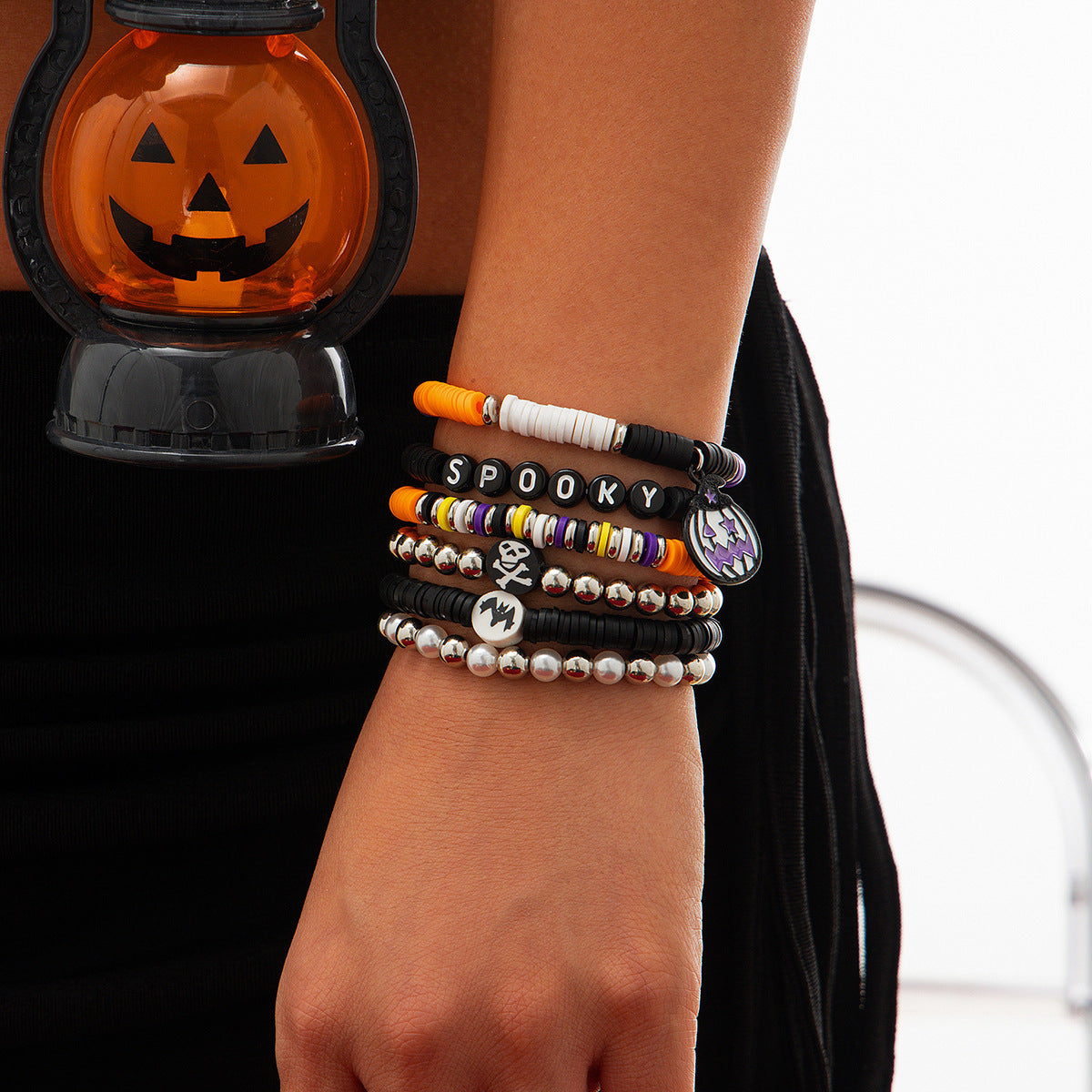 Bat Crystal Bracelet Set - Simple Personality Halloween Jewelry