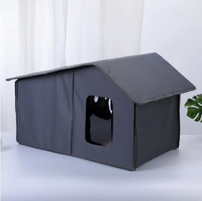 Outdoor Cat Nest Waterproof And Warm Cat House For All Seasons, Detachable And Washable Cat Nest - DropOnline.co