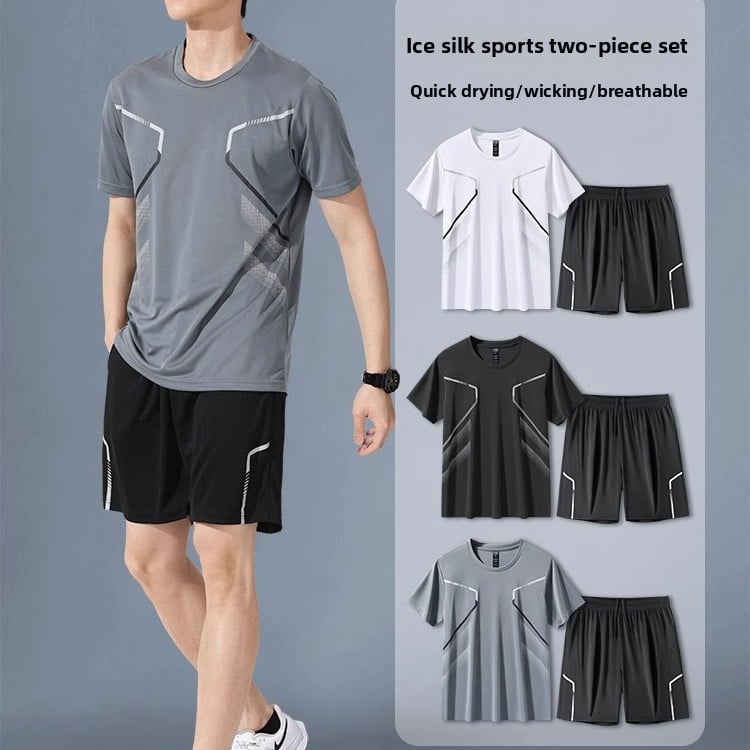 Men's Summer Quick-Drying Sports Outfit Set - Complete Athletic Wear