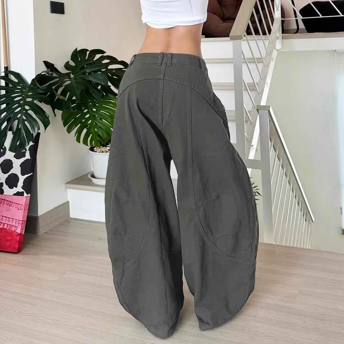 Coffee Color American Retro Draping Mop Machete