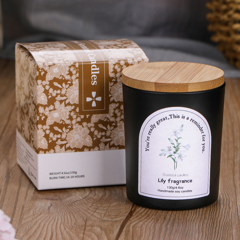 Premium Black Matte Soybean Wax Candle - Blue Misty Morning