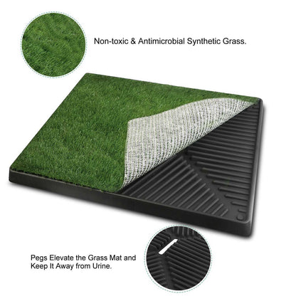 1Pc Dog Potty Training Artificial Grass Pad Pet Cat Toilet Trainer Mat Puppy Loo Tray Turf For Small Medium Dogs Indoor Outdoor Use - DropOnline.co