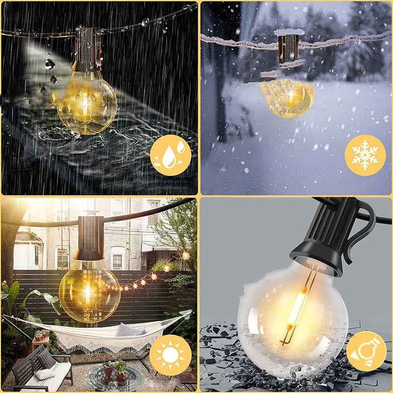 Outdoor G40 Globe String Lights - Waterproof Festival LED Lamp for Patio & Garden - DropOnline.co