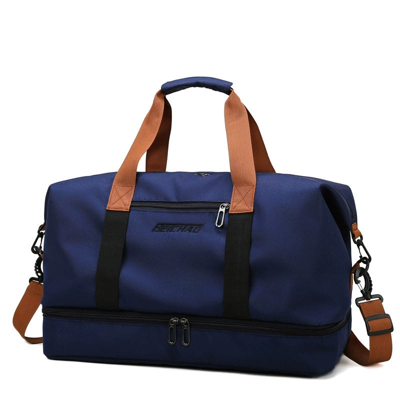 Travel bag, luggage storage bag, large-capacity independent shoe compartment, business trip fitness bag, and handle handbag that can be worn