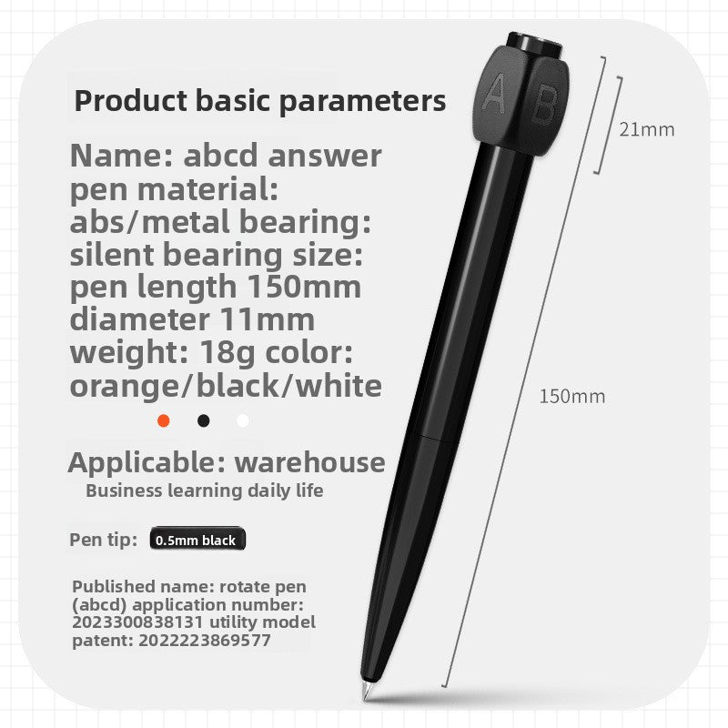Fidget Decision Pen - Stress Relief Rotating Ballpoint Pen