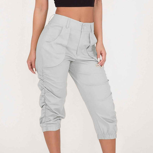 Women's Fashion Casual Cropped Pants Overalls