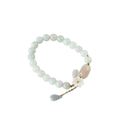Shell flower jade water drop bracelet - DropOnline.co