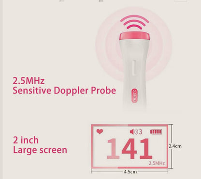 Fetal Heart Rate Monitor - Home Pregnancy Baby Heartbeat Detector & Doppler - DropOnline.co