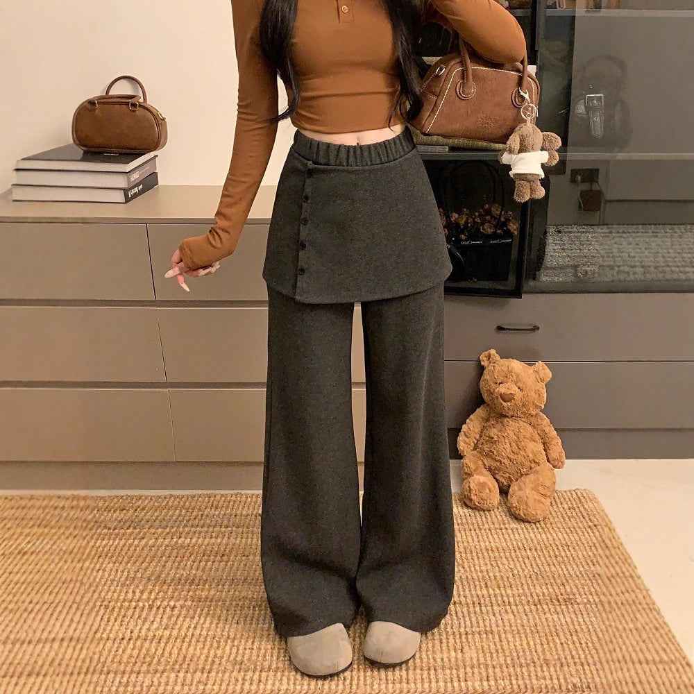 Korean-style Women's New Chic Versatile Loose Straight Pants