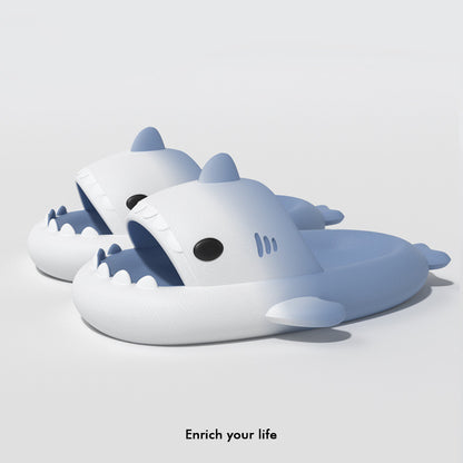 Gradient Shark Slippers Men's Home Bathroom Non-slip - DropOnline.co