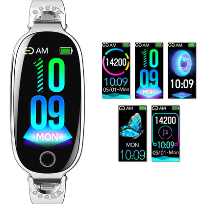 Gold Smartwatch For Women Compatible For Android& IOS,Bling Smart Bracelet With Female Menstrual Cycle Heart Rate Blood Pressure Remote Photography Waterproof Pedometer - DropOnline.co
