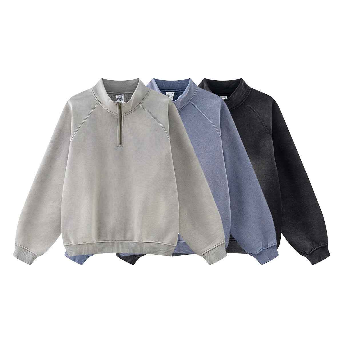 Half Zipped Stand Collar Pullover Sweater Coat
