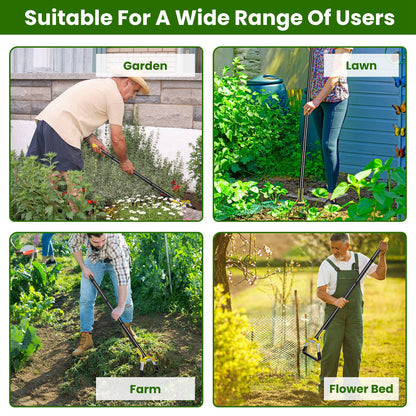 60.63in OR 46.06in Adjustable Garden Hoe Handheld Stirrup Hula Hoe Scuffle Loop Hoe Gardening Weeder Cultivator Weeding Rake For Weeding Loosening Soil