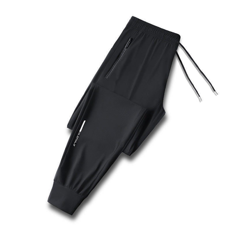 Men's Ice Silk Sports Casual Pants - Straight Leg Design
