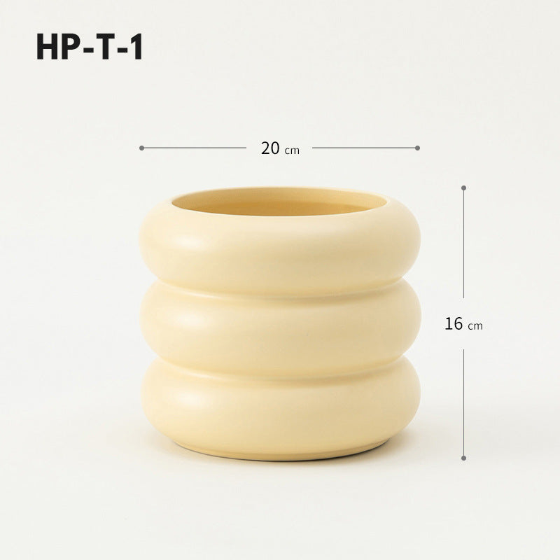 Premium Ceramic Makeup Pen Bucket - Modern Home Decoration Organizer