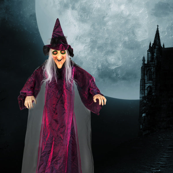 71in Life-Size Hanging Witch - Talking Halloween Decoration