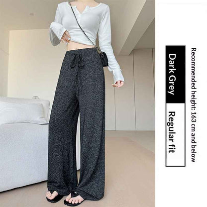 High-waisted Loose Knit Pants For Women