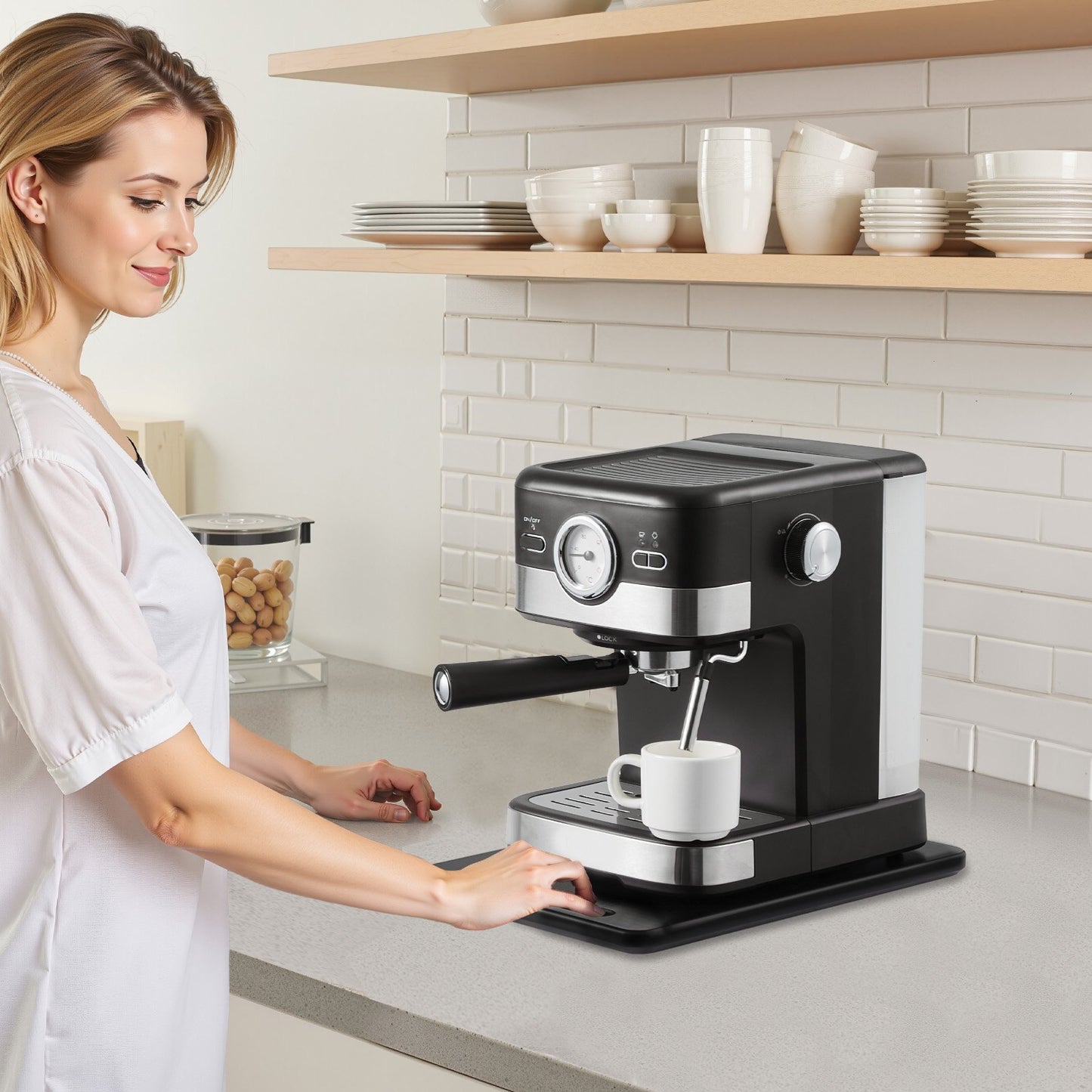 Coffee Maker Appliance Slider - 14x9.5 Inch Under-Cabinet Sliding Tray