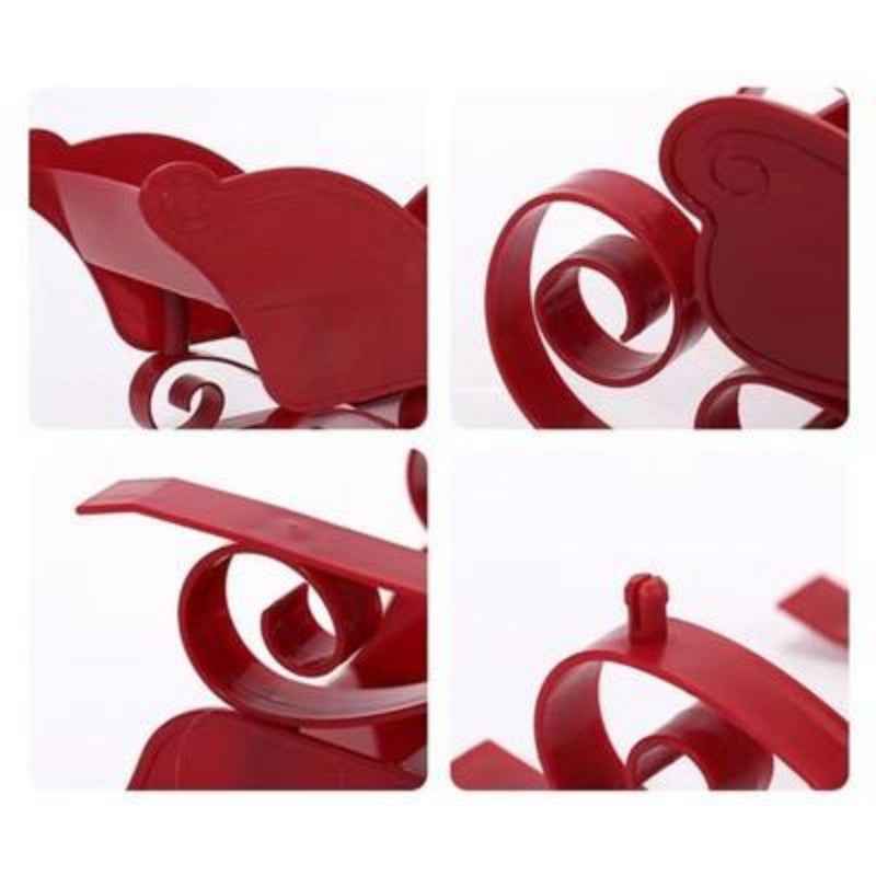 Red Santa Sleigh Christmas Fireplace Decoration - Collectible Holiday Centerpiece - DropOnline.co