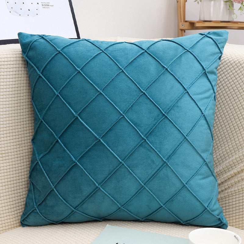 Luxurious Velvet Plaid Pillowcase - Premium Decorative Cushion Cover