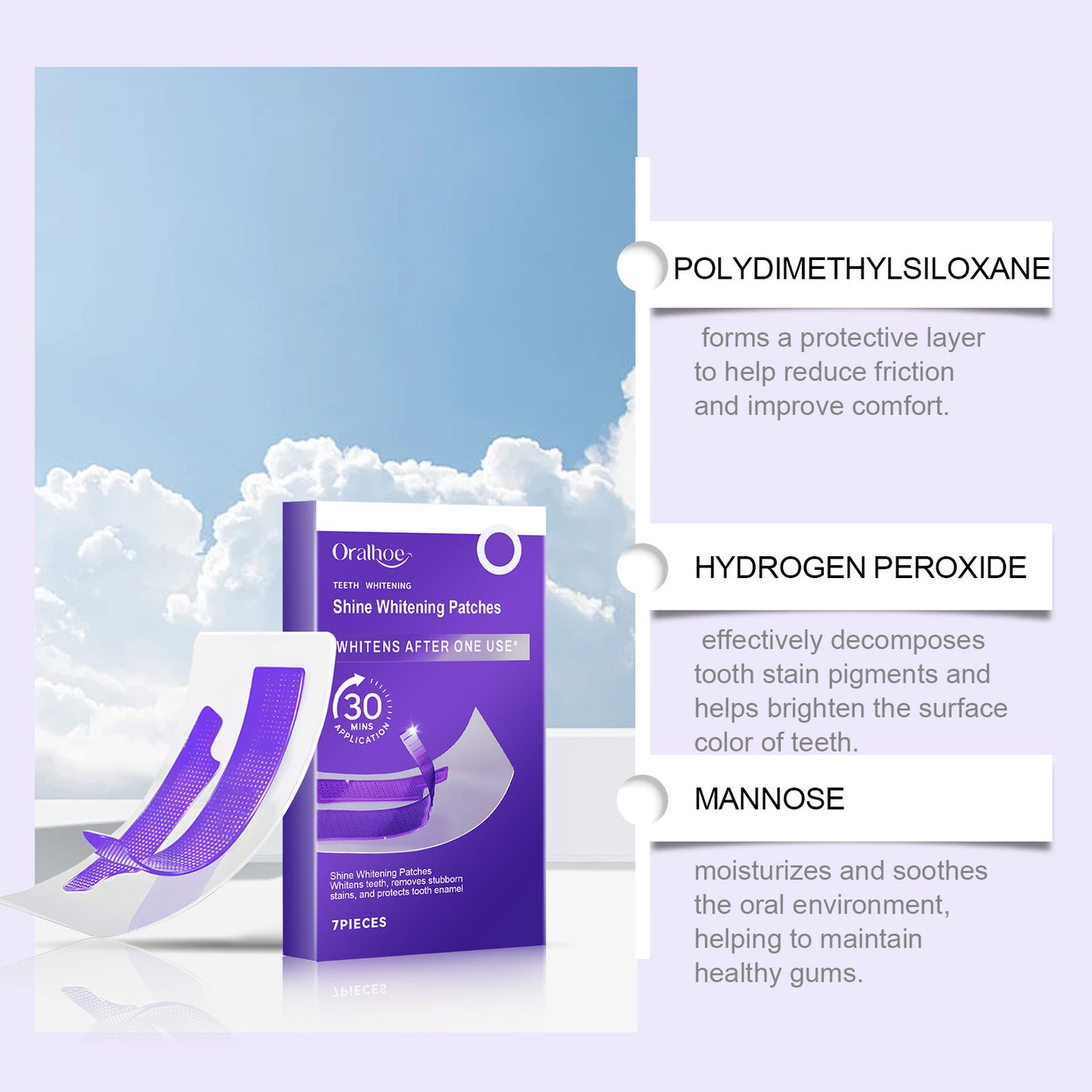 Oralhoe Teeth Cleaning Patch Teeth Cleaning Dental Care Teeth Patch Gentle Cleaning Daily Care