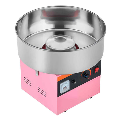 Commercial Cotton Candy Machine Electric Sugar Floss Maker Stainless Steel Pink