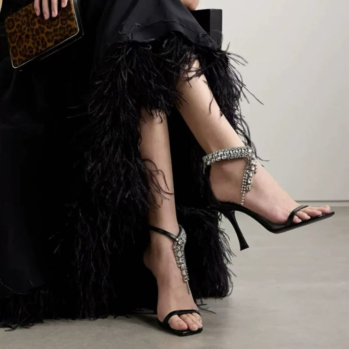Women's Rhinestone High Heels - French Style Elegant Pumps