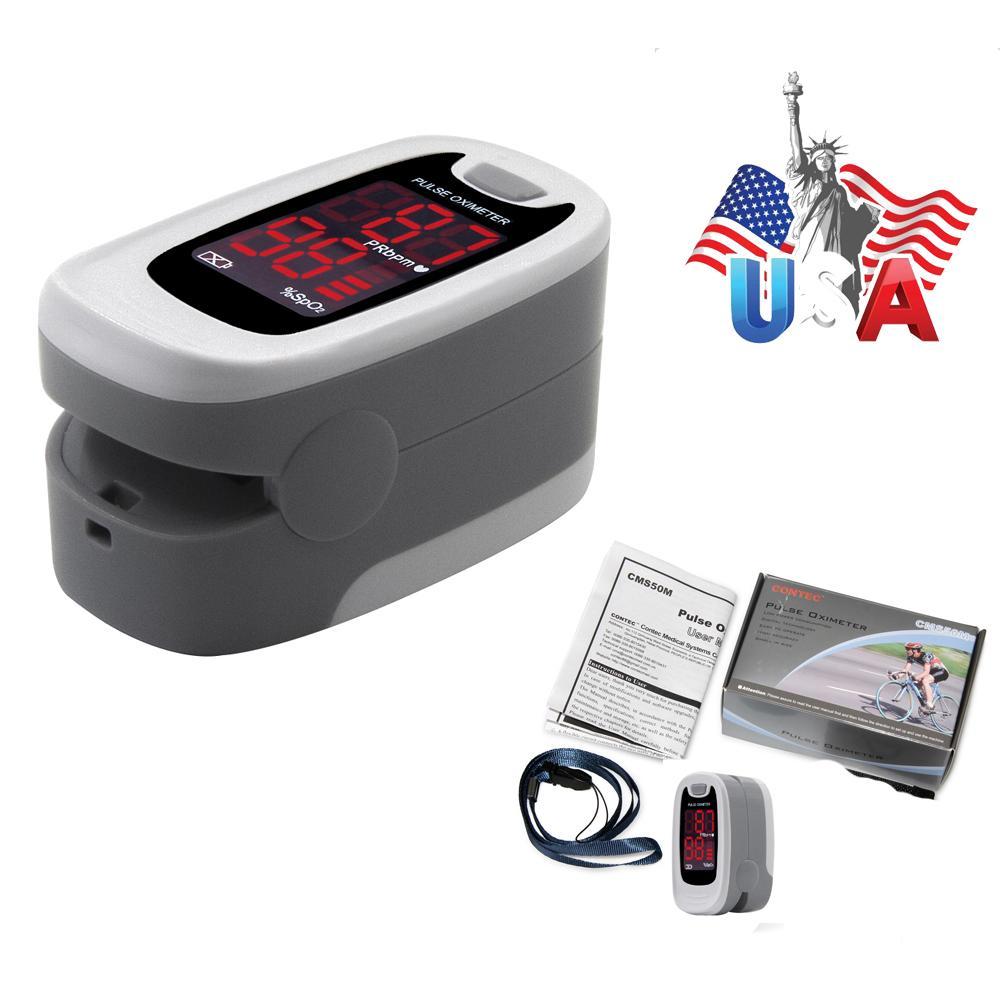 Finger-clip Pulse Oximeter, Blood Oxygen Saturation And Heart Rate Monitoring, With Soft Case, FDA Approved