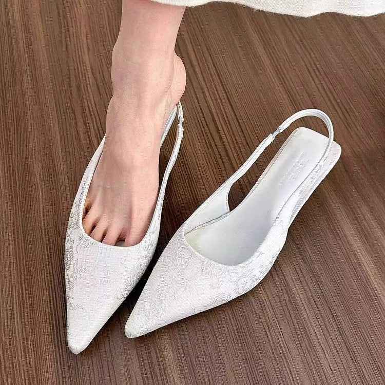 White Suede High Heels Women's Elegant Fashion Stiletto