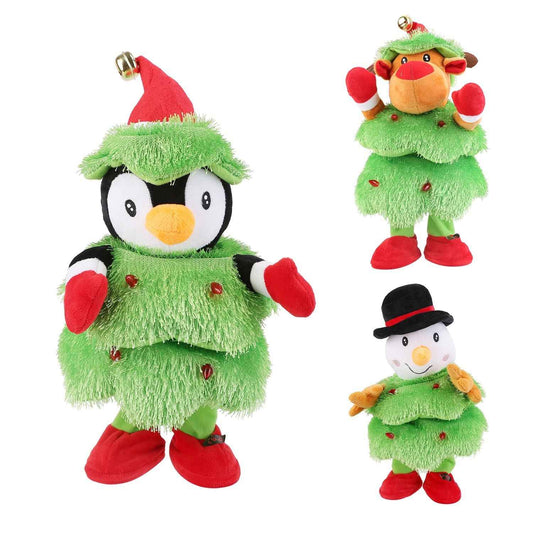 Penguin/Elk/Snowman Electric Dancing Singing Plush Toy - Interactive Christmas Gift - DropOnline.co