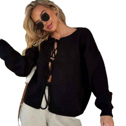 Loose Round-neck Long-sleeved Women's Sweater