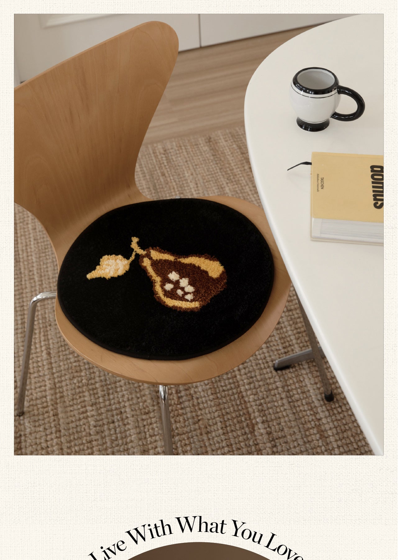 Chair Cushion Office Long-sitting Non-slip Cushion Absorbent Dirt-resistant Flocking Cushion