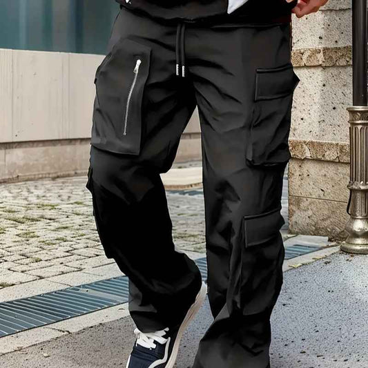 Spring And Autumn Work Pants Youth Slim-fit Outdoor Multi-pocket Casual Pants