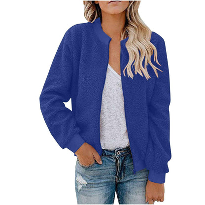 Cashmere Zipper Jacket Coat Top Women