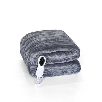 Heated Blanket Queen Size With Dual Zone Control - 10 Heat Settings Electric Throw Blanket With Automatic Shut Off Timer, Machine Washable Soft Flannel - DropOnline.co