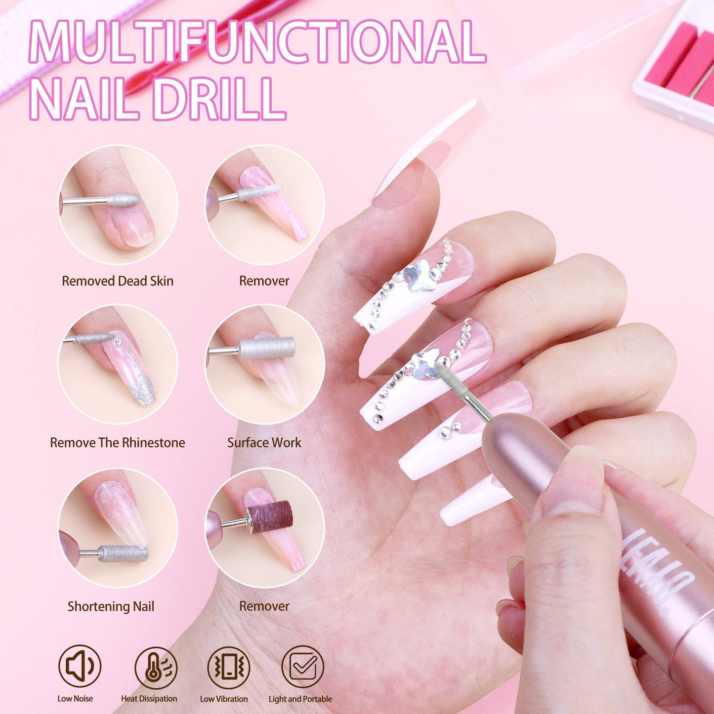 Acrylic Nail Kit With Nail Drill And UV Light,Professional Nail Kit Acrylic Set