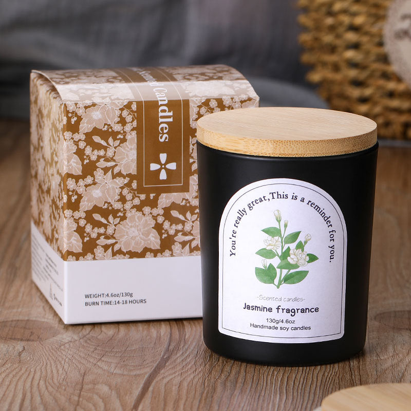 Premium Black Matte Soybean Wax Candle - Blue Misty Morning