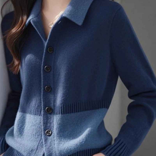 Fashionable Stylish Minority All-match Idle Style Blue Sweater