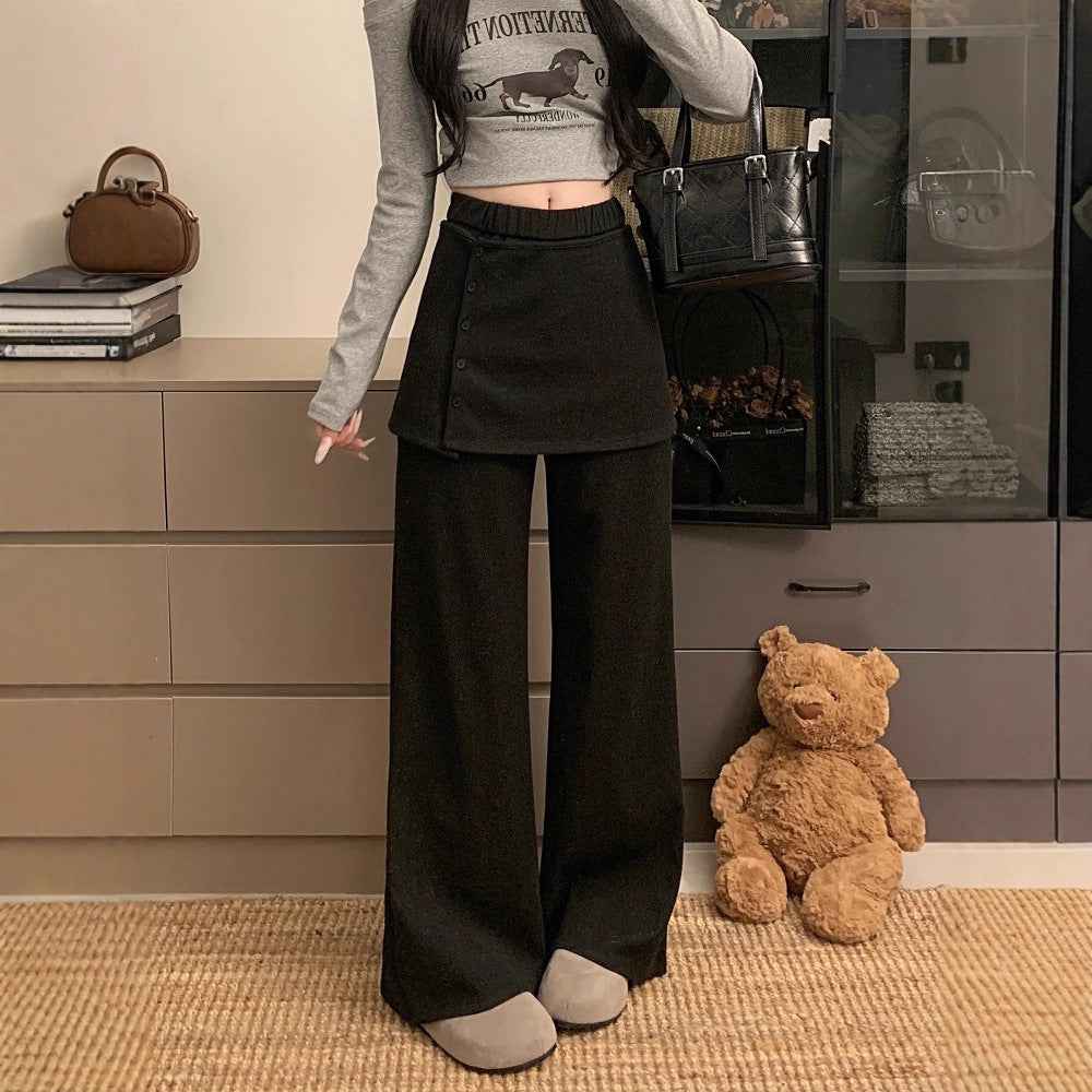 Korean-style Women's New Chic Versatile Loose Straight Pants