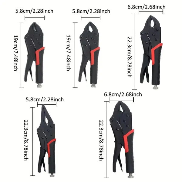 Heavy Duty 8in-10in Multi-Purpose Locking Clamp | Industrial Grade General Purpose Pressure Clamp With Forged Steel Jaws And 360° Swivel Base - Manually Adjustable Vise Grip For Welding, Woodworking,