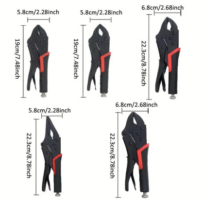 Heavy Duty 8in-10in Multi-Purpose Locking Clamp | Industrial Grade General Purpose Pressure Clamp With Forged Steel Jaws And 360° Swivel Base - Manually Adjustable Vise Grip For Welding, Woodworking,