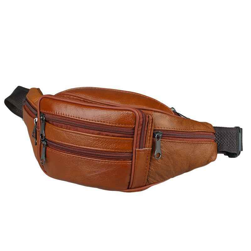 Genuine Leather Men's Outdoor Waist Bag